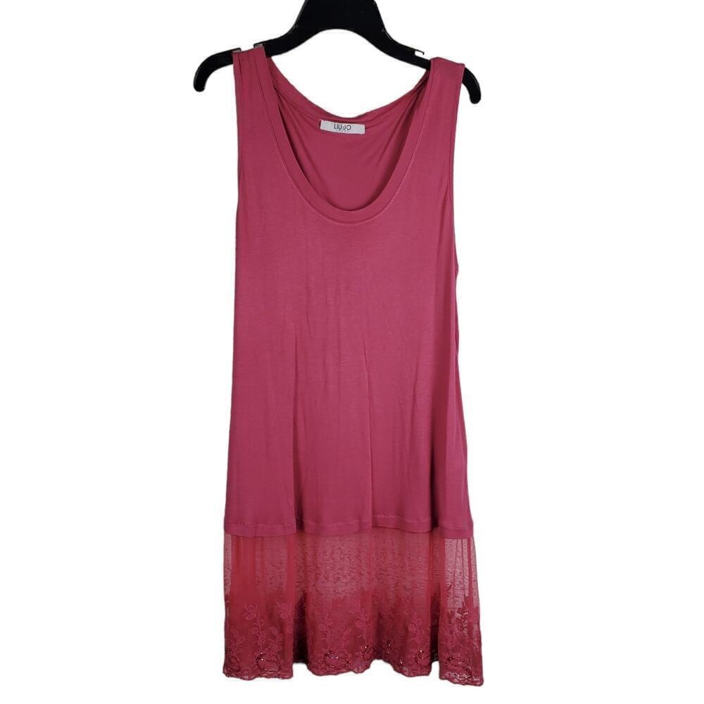 Liu Jo Women’s Embroidered Lace Trim Sleeveless Dress Size Large